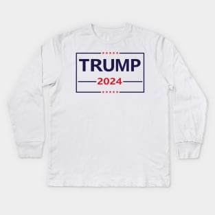 Trump 2024 America First Kids Long Sleeve T-Shirt